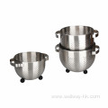 Stainless Steel Colander With The Silicone Leg